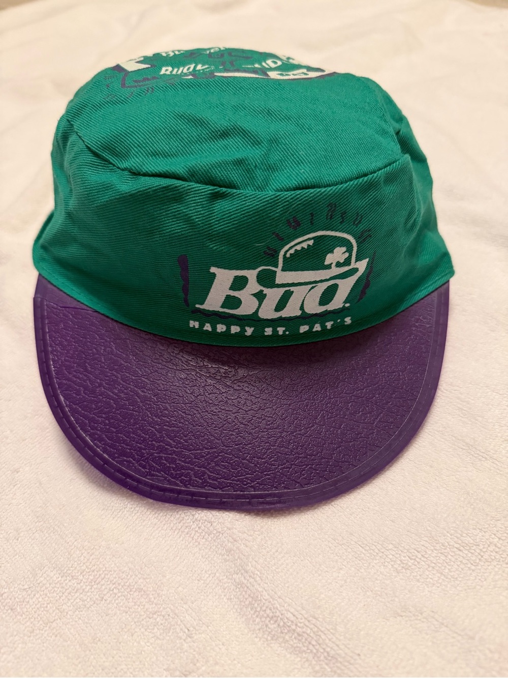 Green and Purple St. Pat's Budweiser Cap